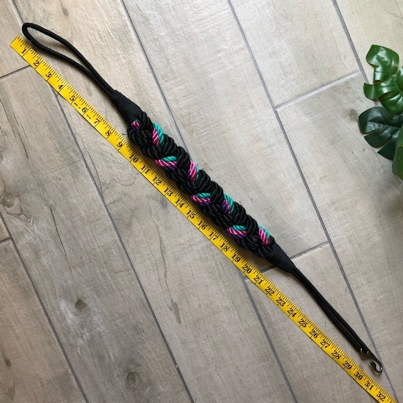Vintage belts bundle - teal leaf and magenta blue braid. main image 4